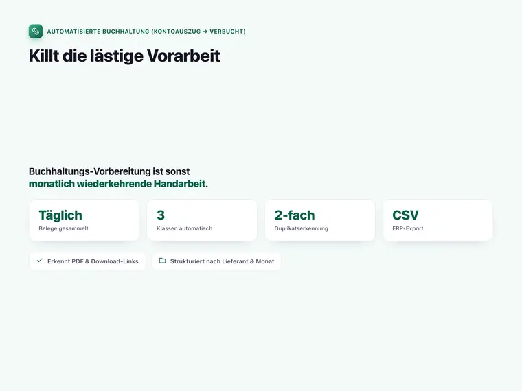 Automatisierte Buchhaltung (Kontoauszug → verbucht) – Screenshot 2