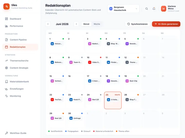 Automatisiertes Content-Marketing – Screenshot 1