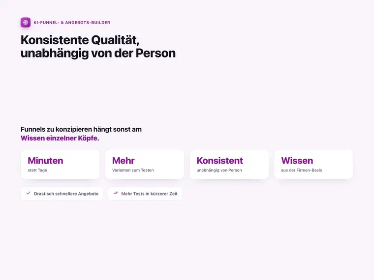 KI-Funnel- & Angebots-Builder – Screenshot 2