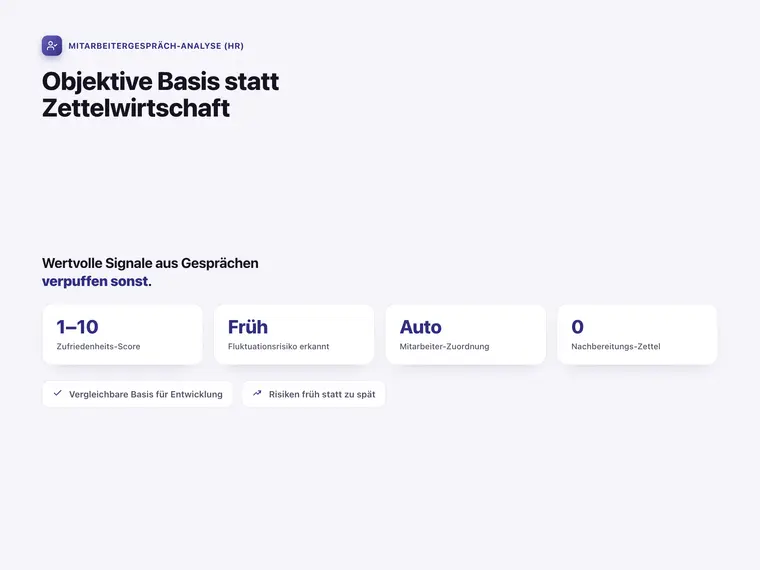 Mitarbeitergespräch-Analyse (HR) – Screenshot 3