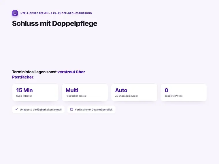 Intelligente Termin- & Kalender-Orchestrierung – Screenshot 3