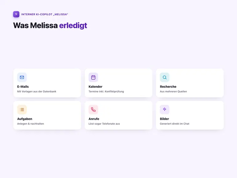 Interner KI-Copilot „Melissa“ – Screenshot 2