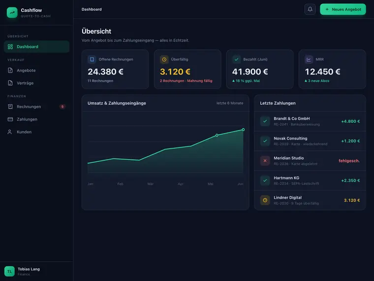 Angebot-bis-Zahlung (Quote-to-Cash) – Screenshot 1