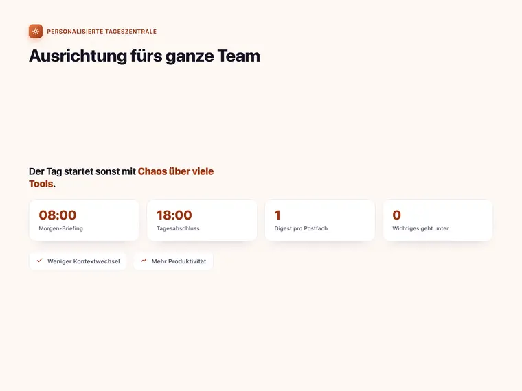 Personalisierte Tageszentrale – Screenshot 3